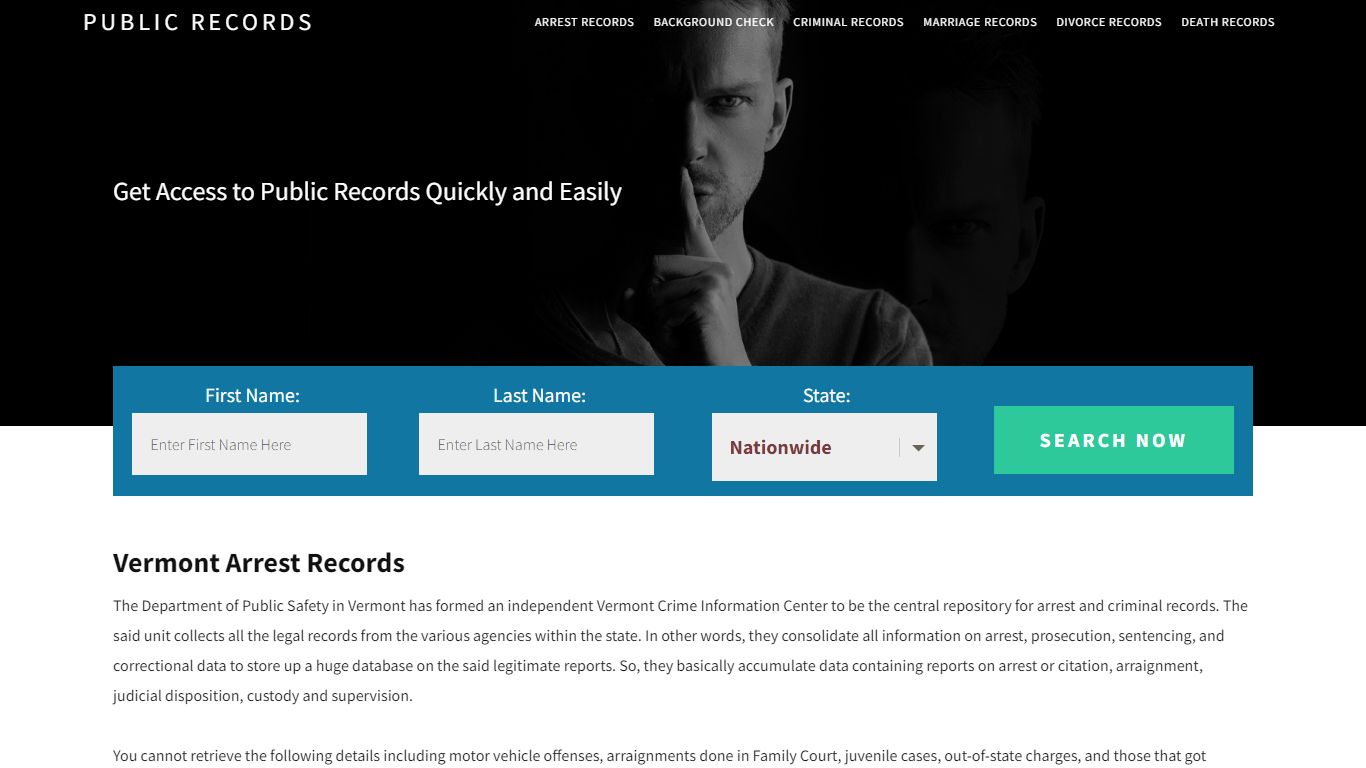 Vermont Arrest Records | Get Instant Reports On People